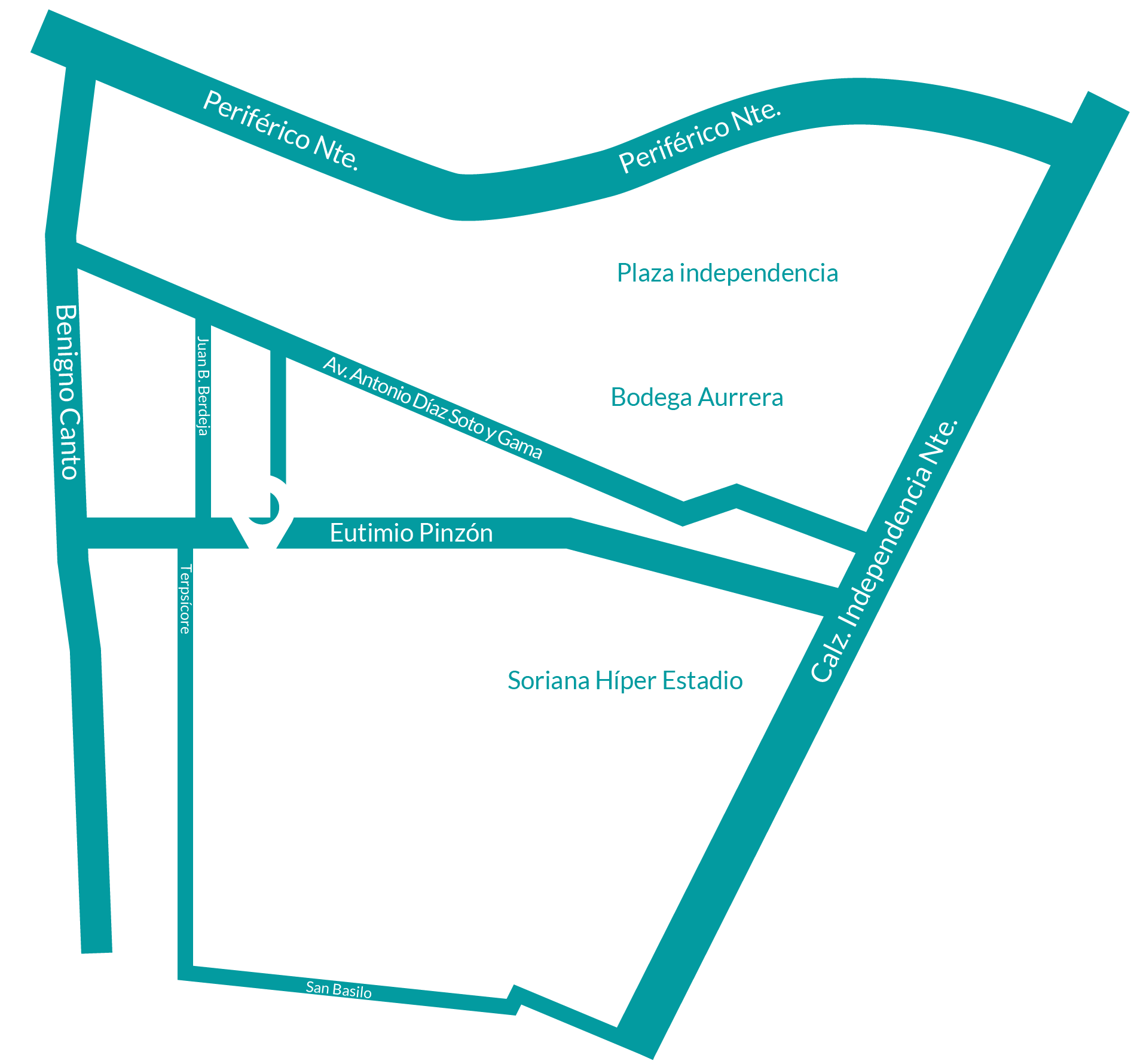 Mapa de ubicación de Punta Norte